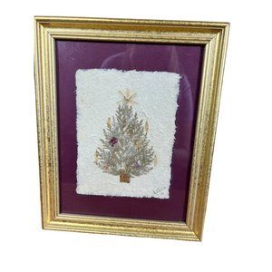 Dried Florals Christmas‎ Tree Art